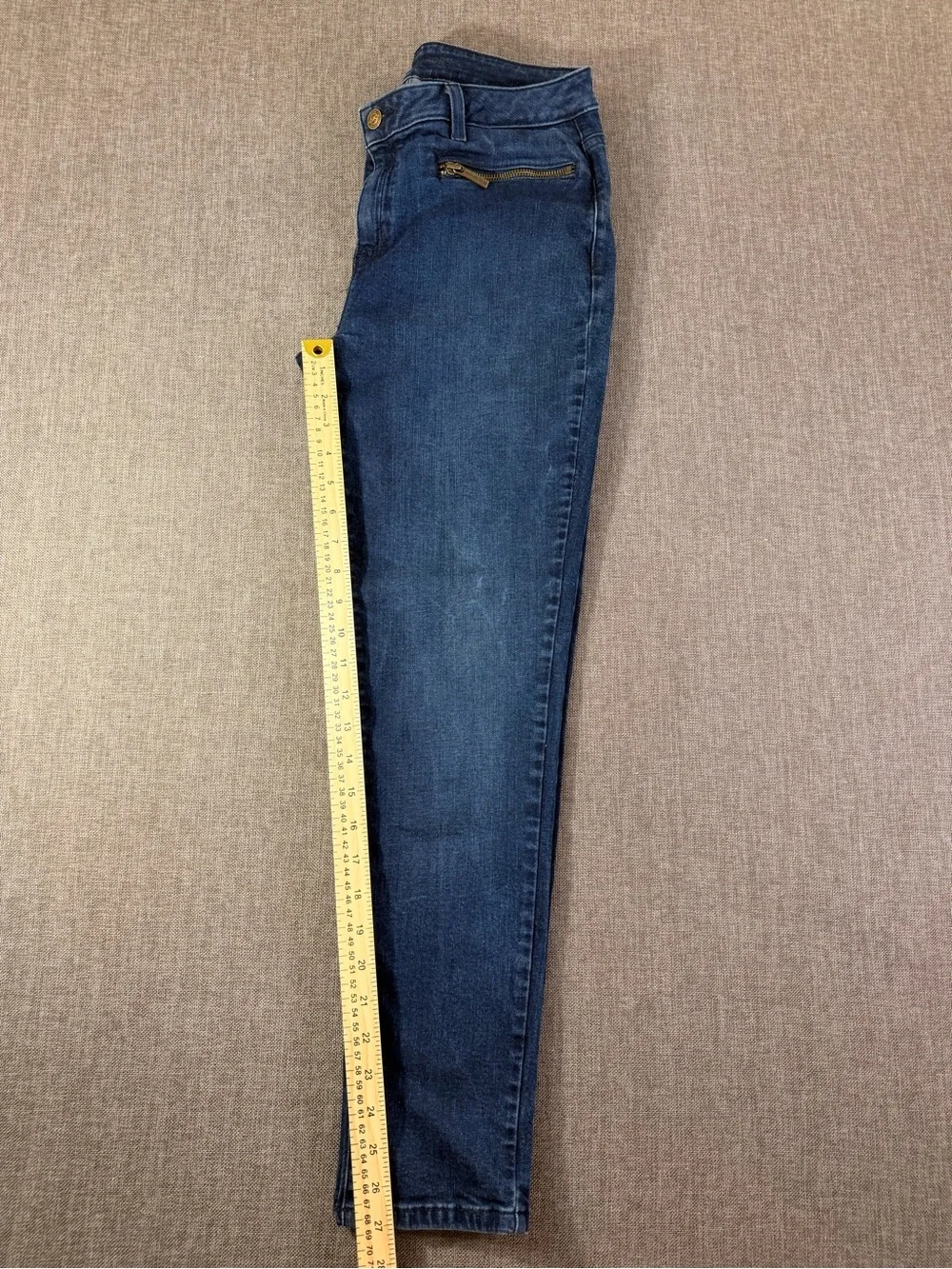 Michael Kors Women’s Dark Blue Skinny Jeans with Zip Accent size 8